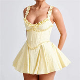 Frill Strap Babydoll Mini Dress